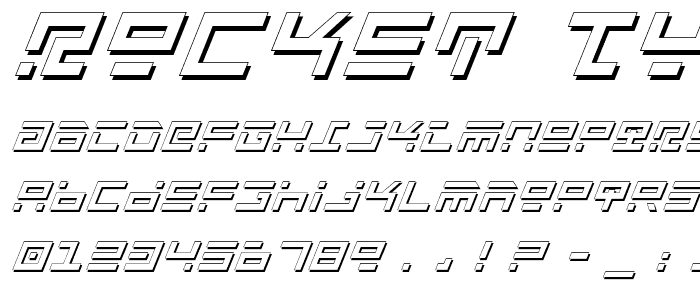 Rocket Type Shadow Italic font